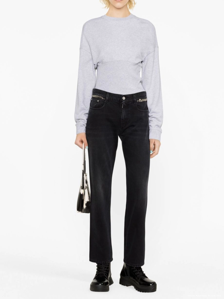 Affordable Women chain-embellished jeans McCartney Stella slim-leg Falabella 0329